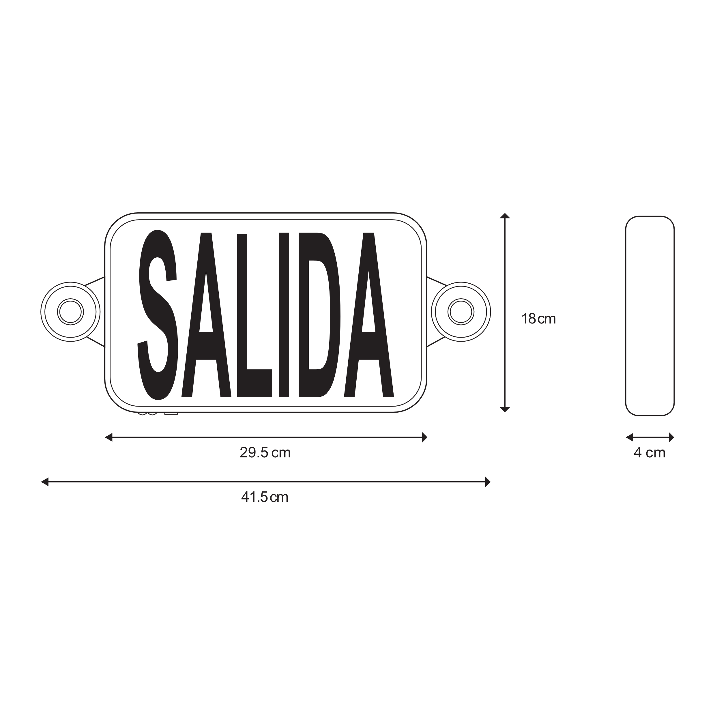 DIPROSI | LETRERO SALIDA EECSL-8600SGN