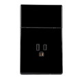 VALO | Placa Con un Interruptor y un Contacto Slim Cristal Negro