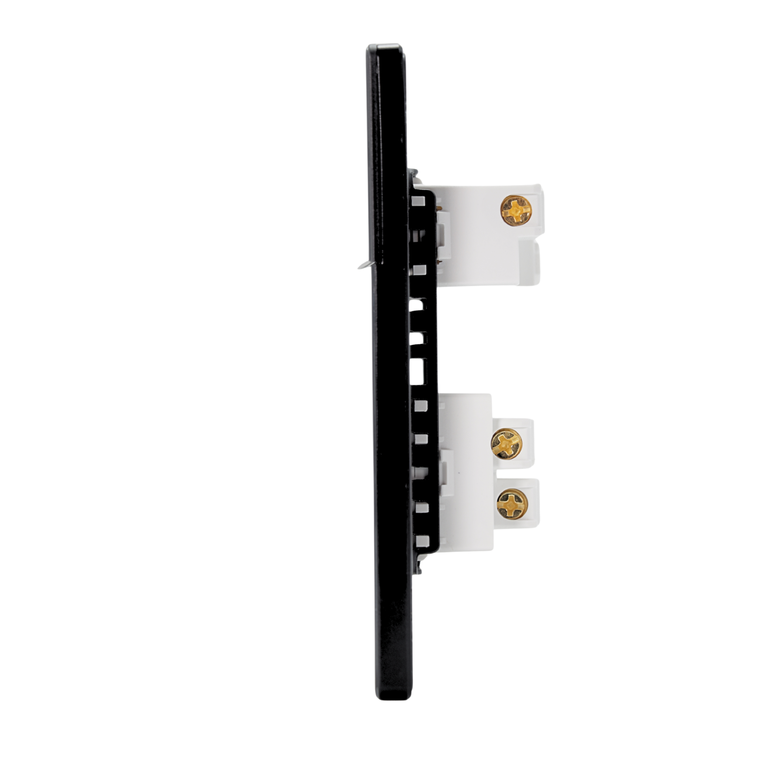 VALO | Placa Con un Interruptor y un Contacto Slim Cristal Negro