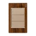 VALO | Placa Tres Interruptores Escalera Madera
