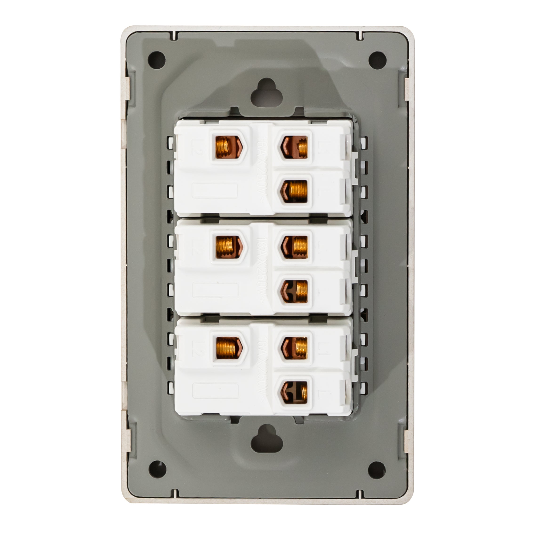 VALO | Placa Tres Interruptores Escalera Madera