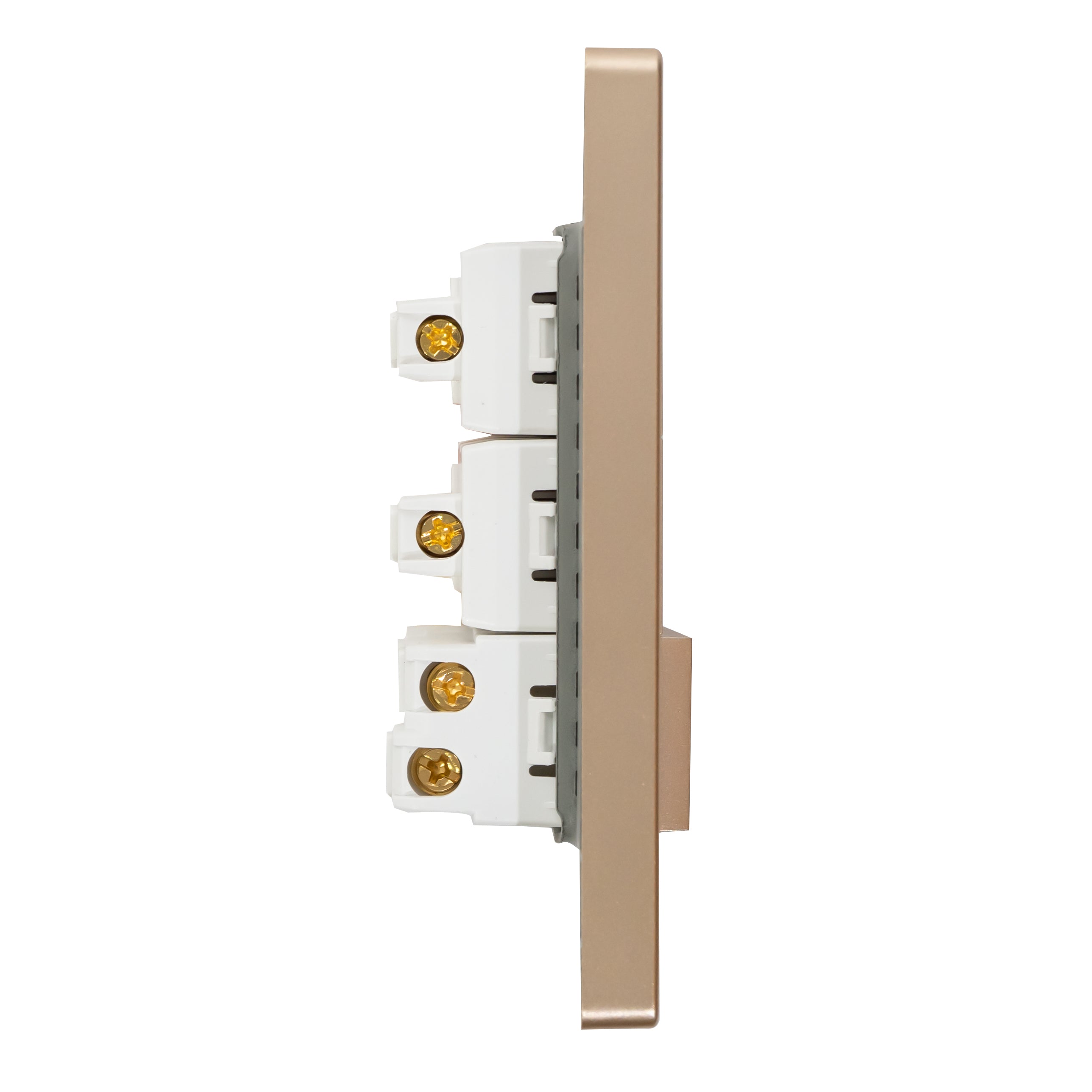 VALO | Placa con un Interruptor y dos Clavijas Escalera Madera
