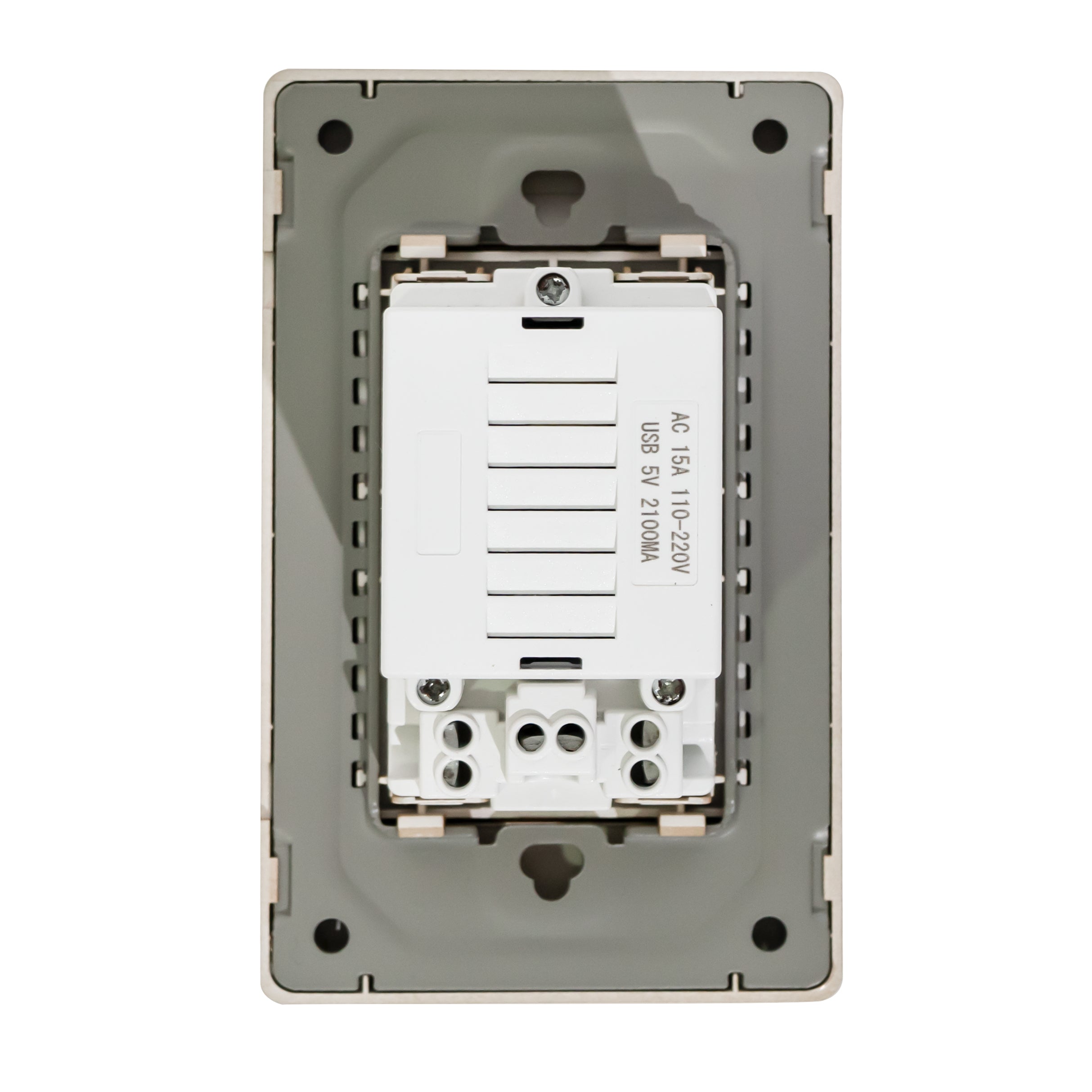 VALO | Placa con dos Contactos y dos estradas USB en Madera