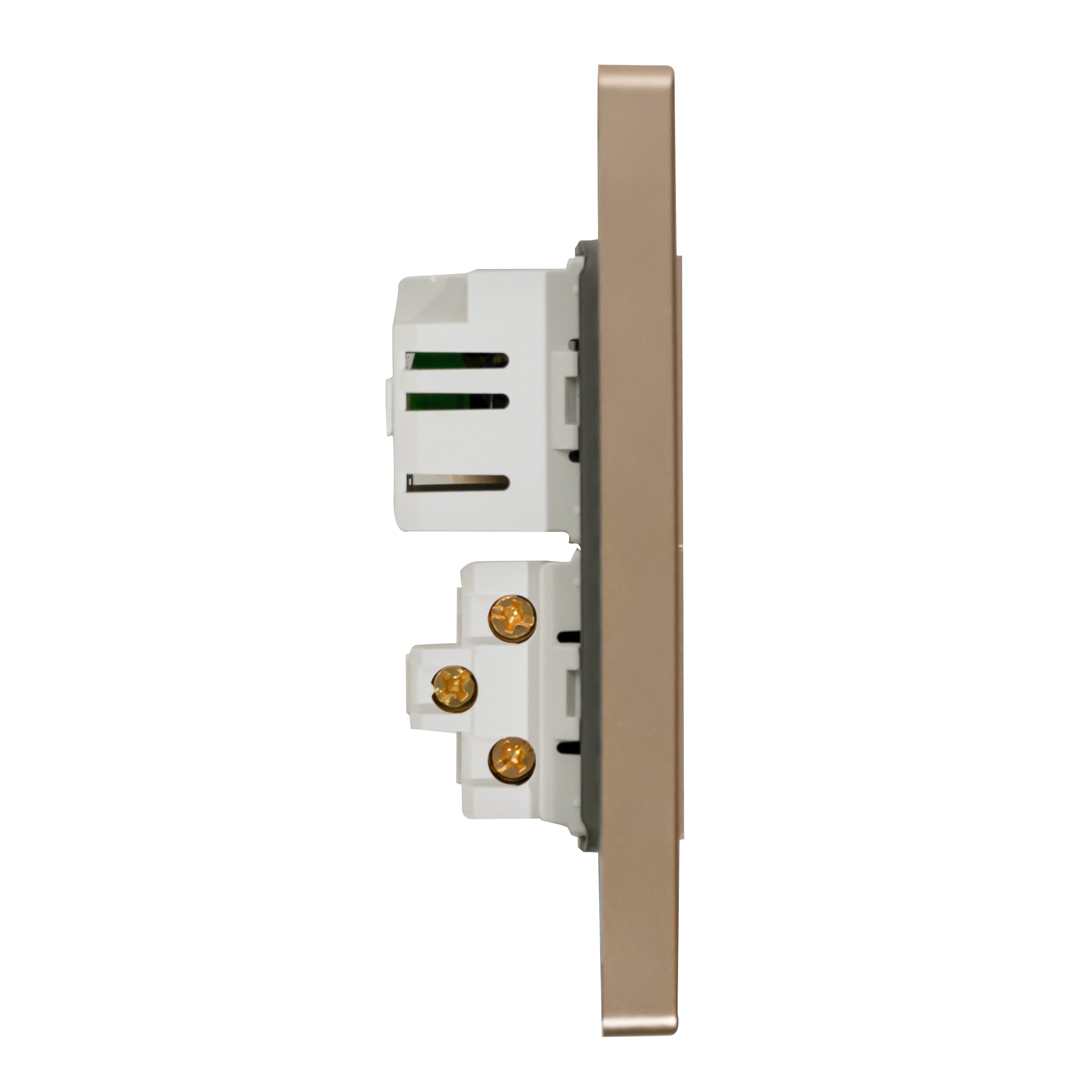 VALO | Placa con dos entradas USB y Clavija con terminado de Madera