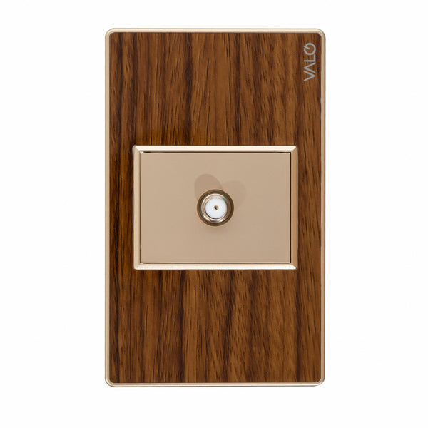 VALO | Placa con entrada de antena terminado de Madera