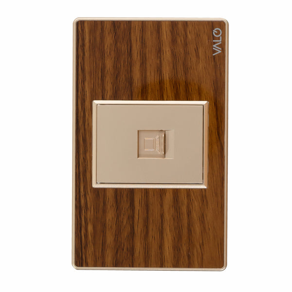 VALO | Placa con entrada de Internet terminado de Madera
