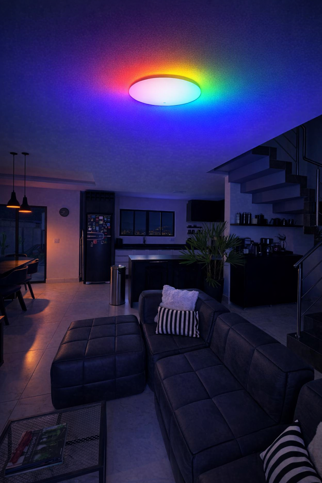 SKY LUM | CONTROL RGB Luminaria de sobreponer en techo con control remoto