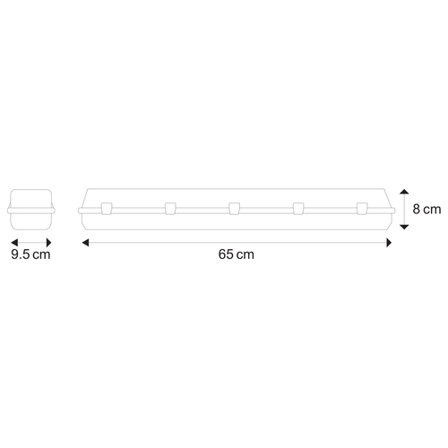 DIPROSI | GABINETE A.P.V PARA 2 TUBOS 60 CM