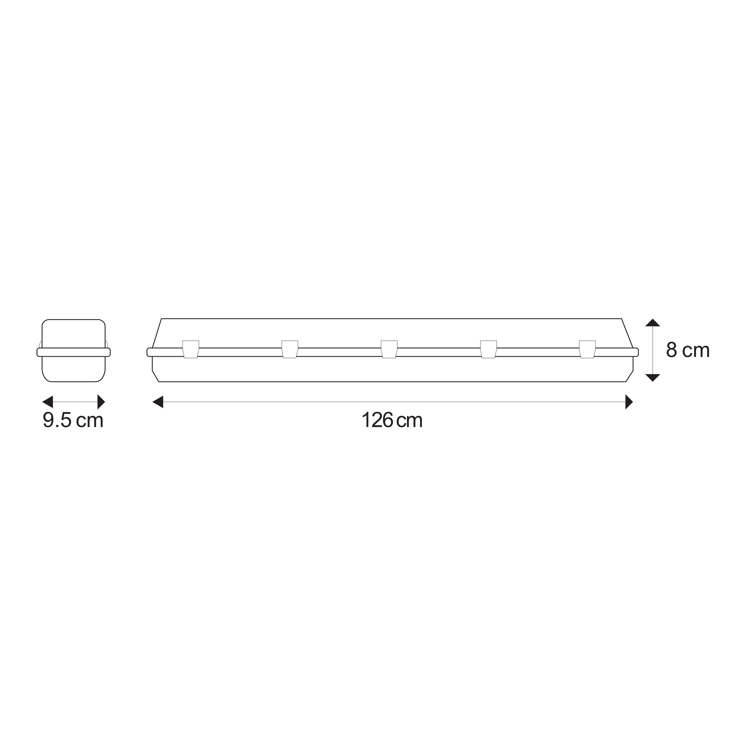 DIPROSI | GABINETE A.P.V PARA 2 TUBOS 120 CM