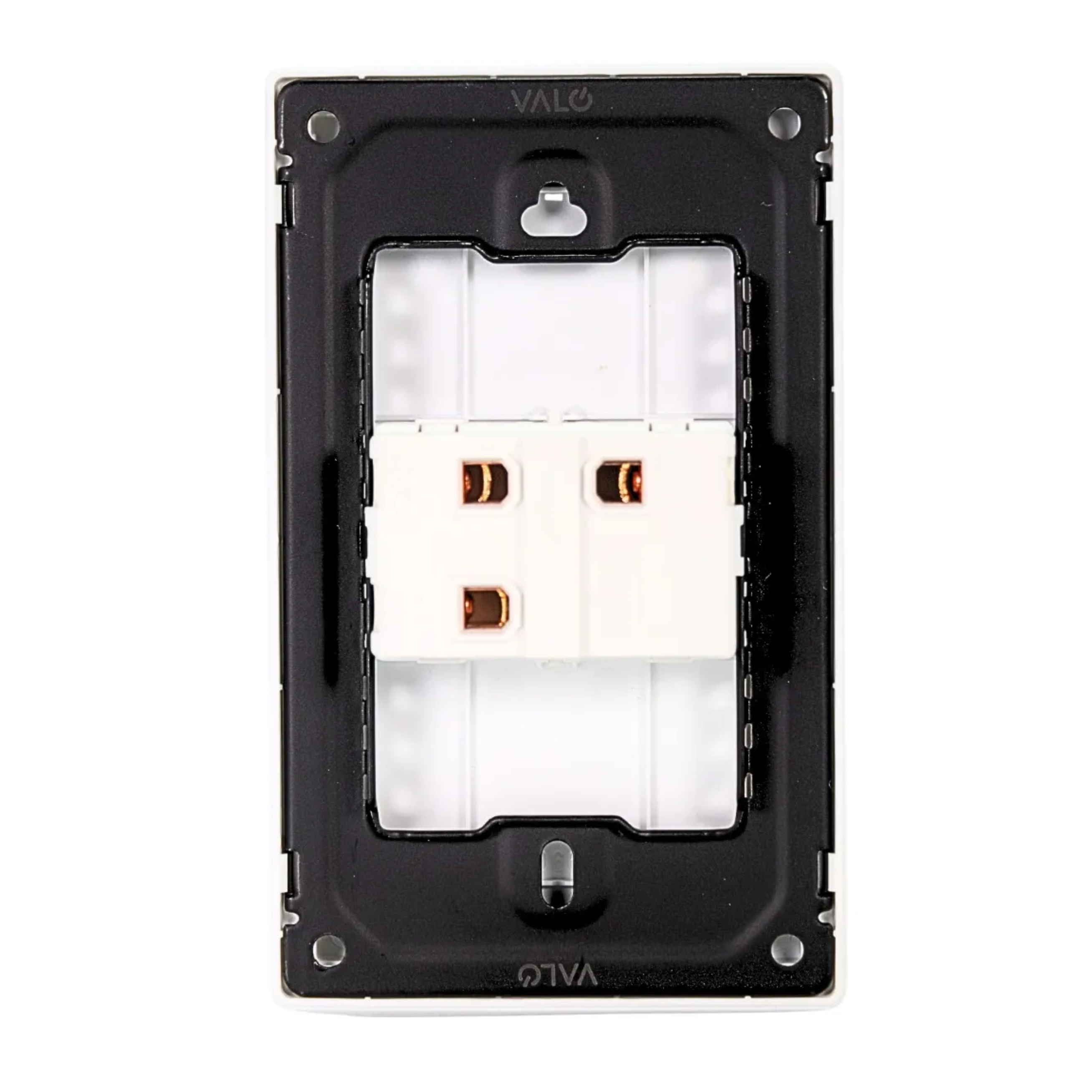 VALO | Placa con un Interruptor Slim Cristal Blanco