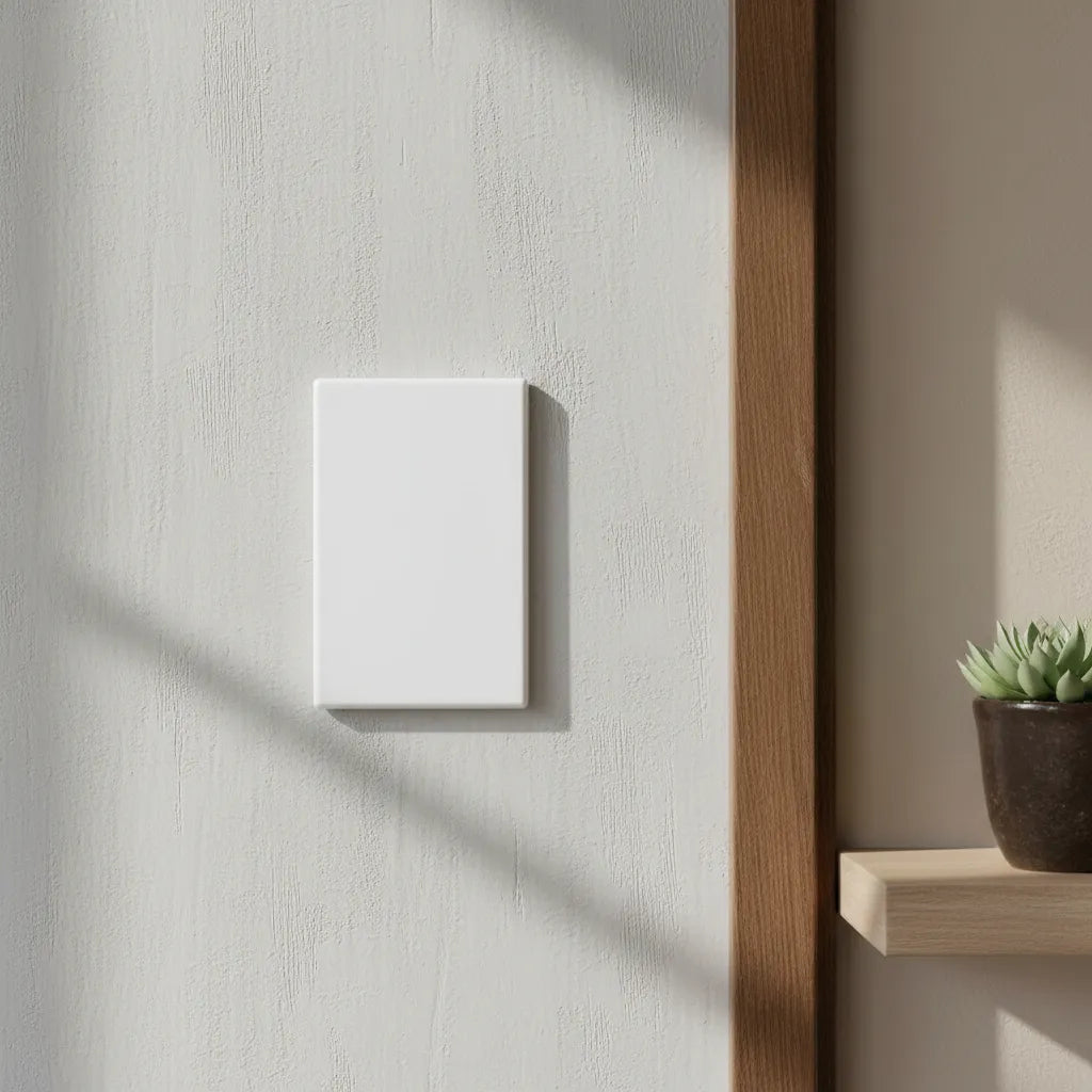 VALO | Placa con un Interruptor Slim Cristal Blanco