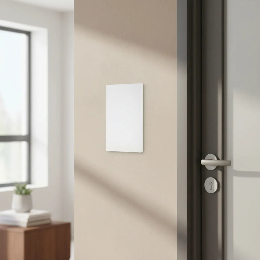 VALO | Placa con un Interruptor Slim Cristal Blanco