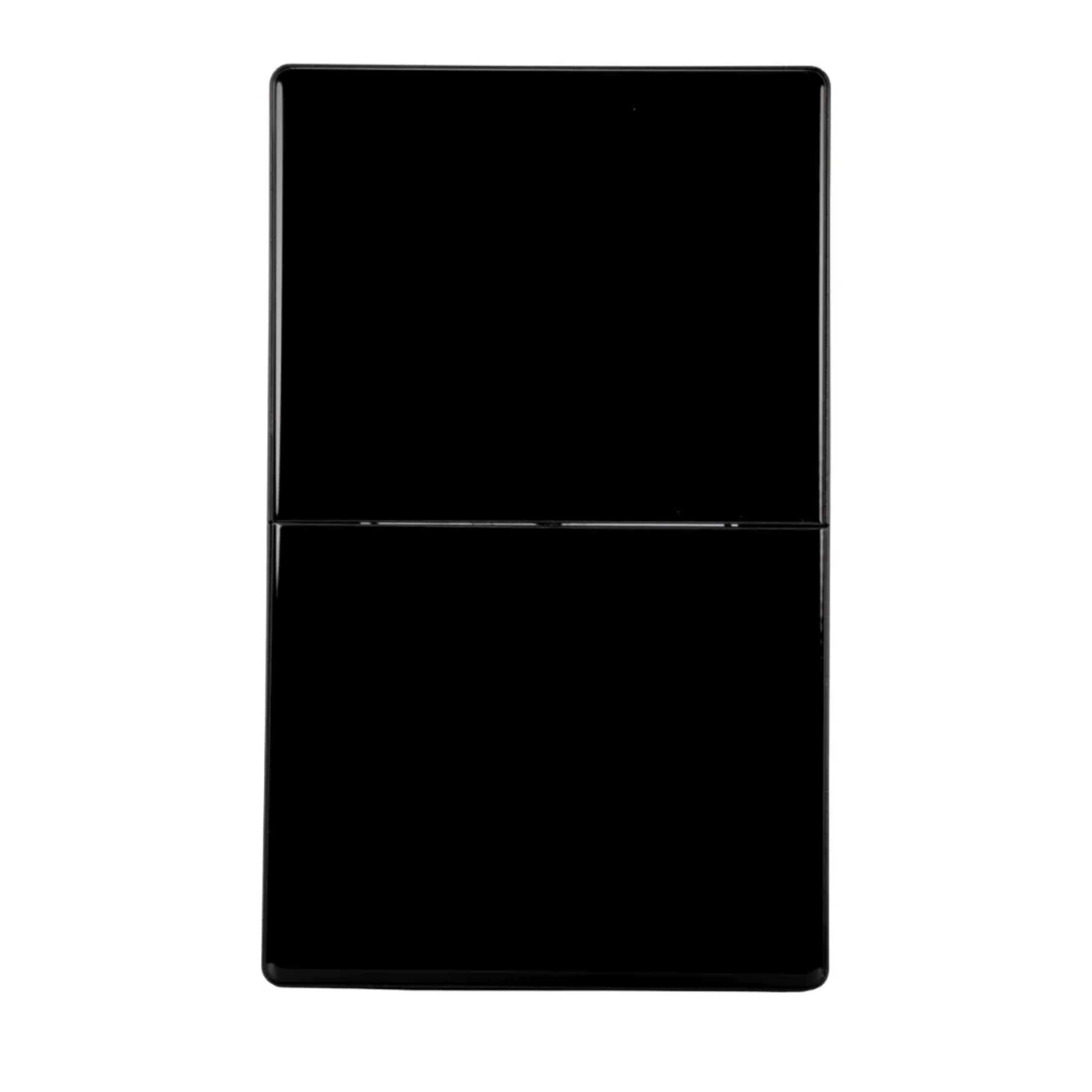 VALO | Placa con dos Interruptores Slim Cristal Negro