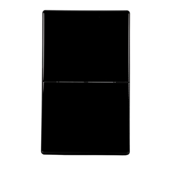 VALO | Placa con dos Interruptores Slim Cristal Negro