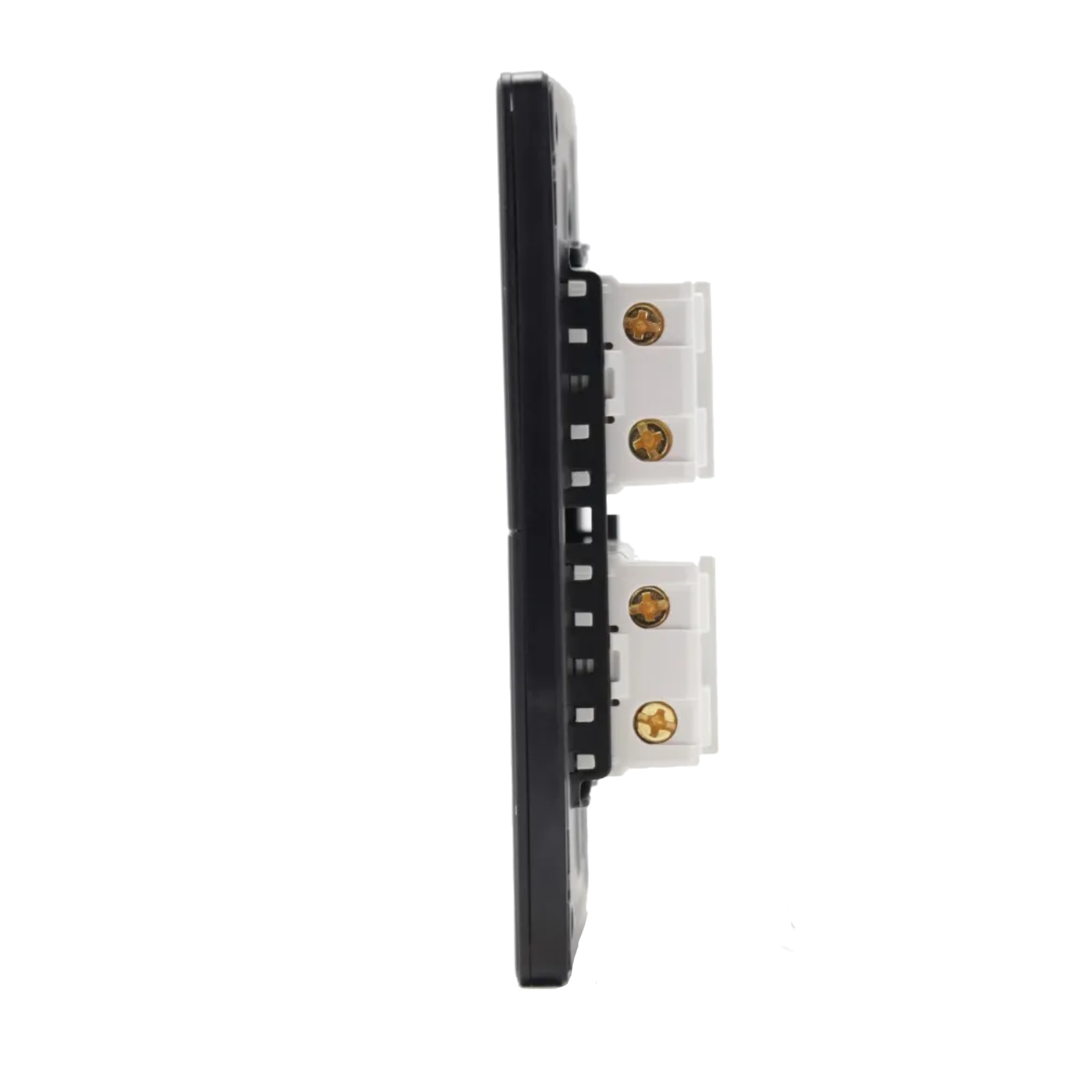 VALO | Placa con dos Interruptores Slim Cristal Negro