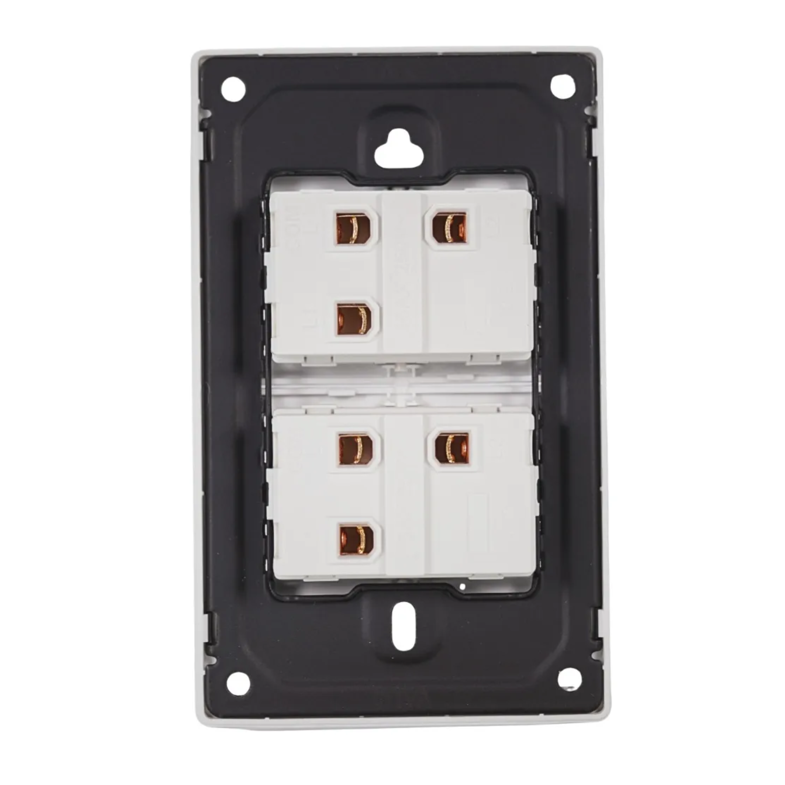 VALO | Placa con dos Interruptores Slim Cristal Blanco