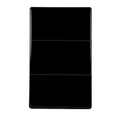 VALO | Placa con tres Interruptores Slim Cristal Negro