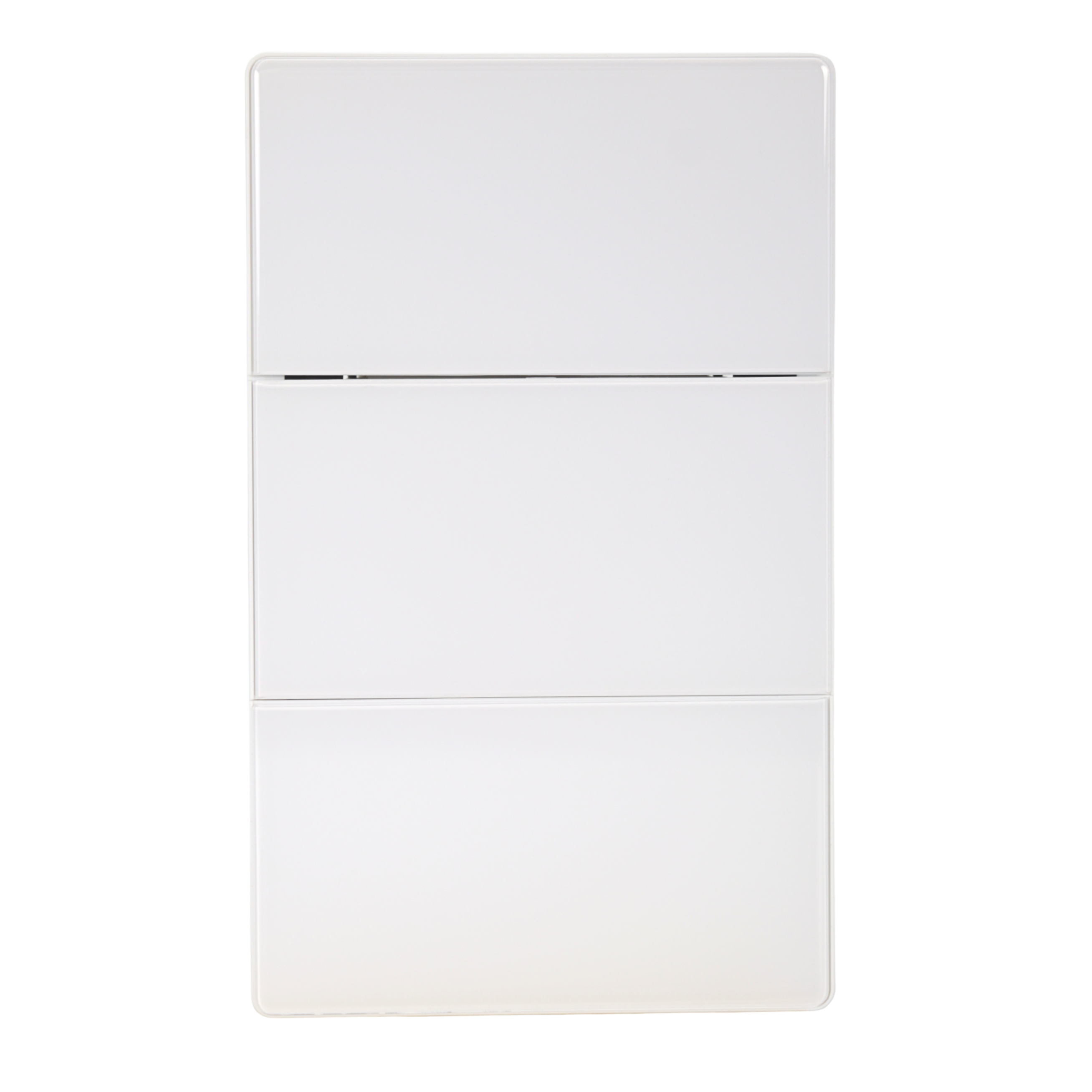 VALO | Placa con tres Interruptores Slim Cristal Blanco