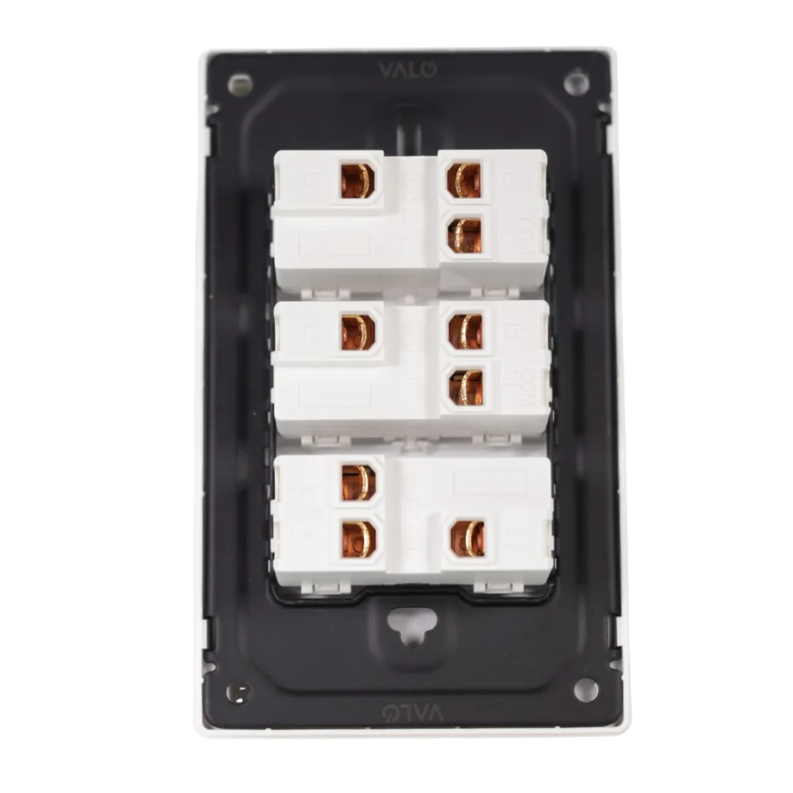 VALO | Placa con tres Interruptores Slim Cristal Blanco