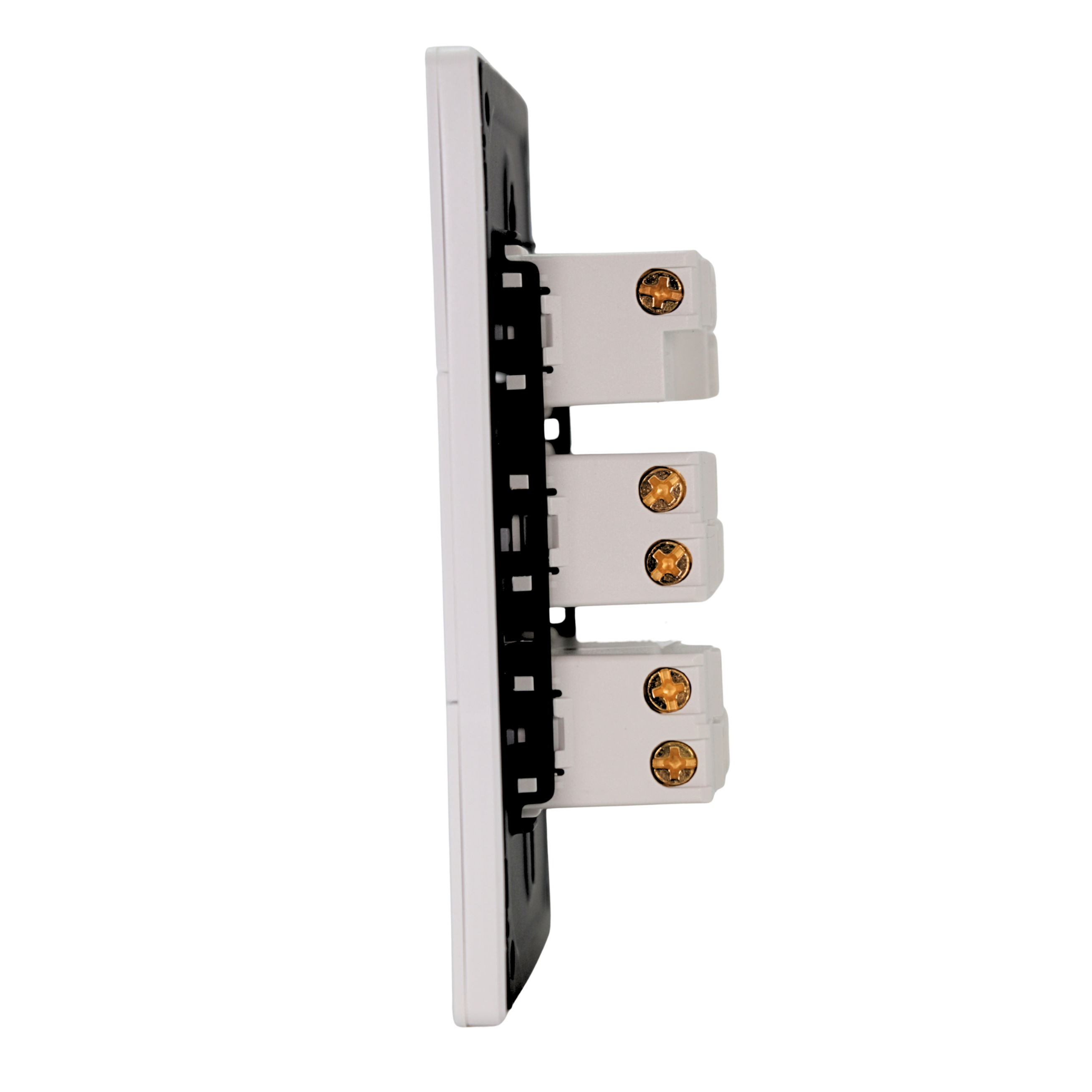 VALO | Placa con tres Interruptores Slim Cristal Blanco