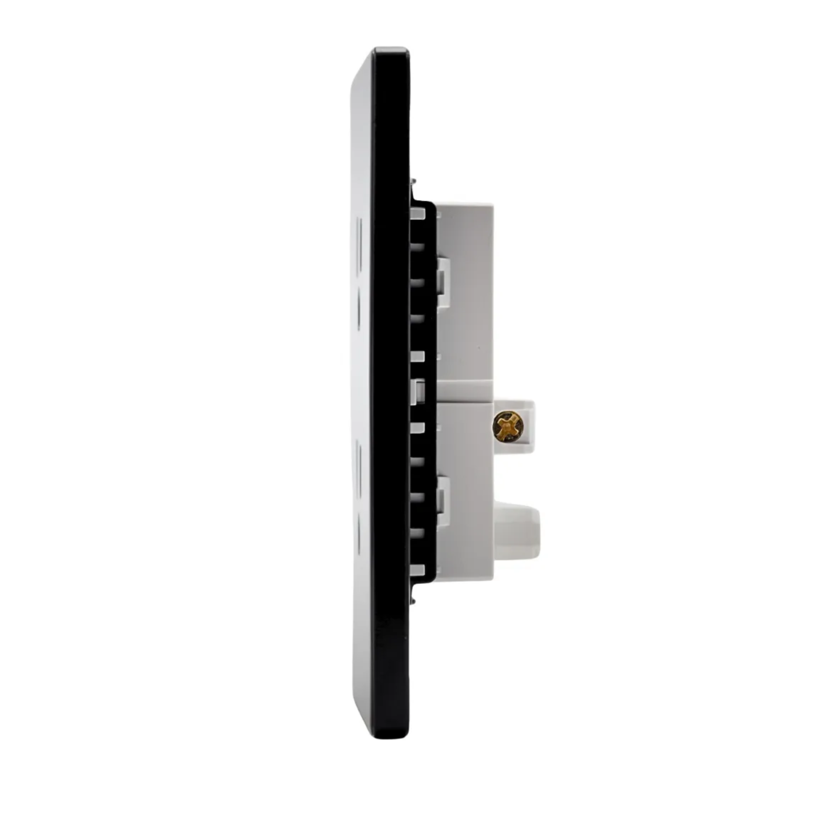VALO | Placa con Contacto Dúplex Slim Cristal Negro