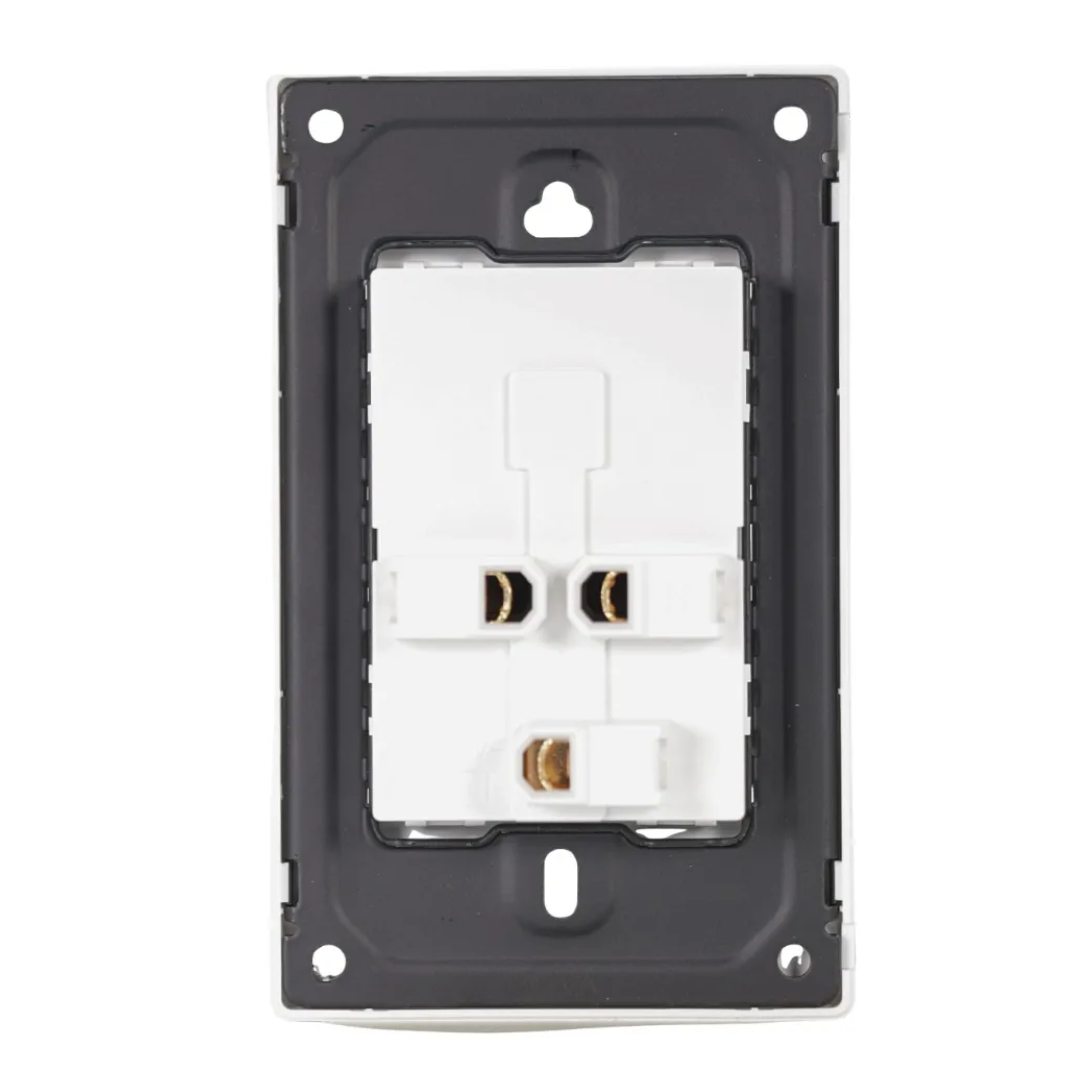 VALO | Placa con Contacto Dúplex Slim Cristal blanco
