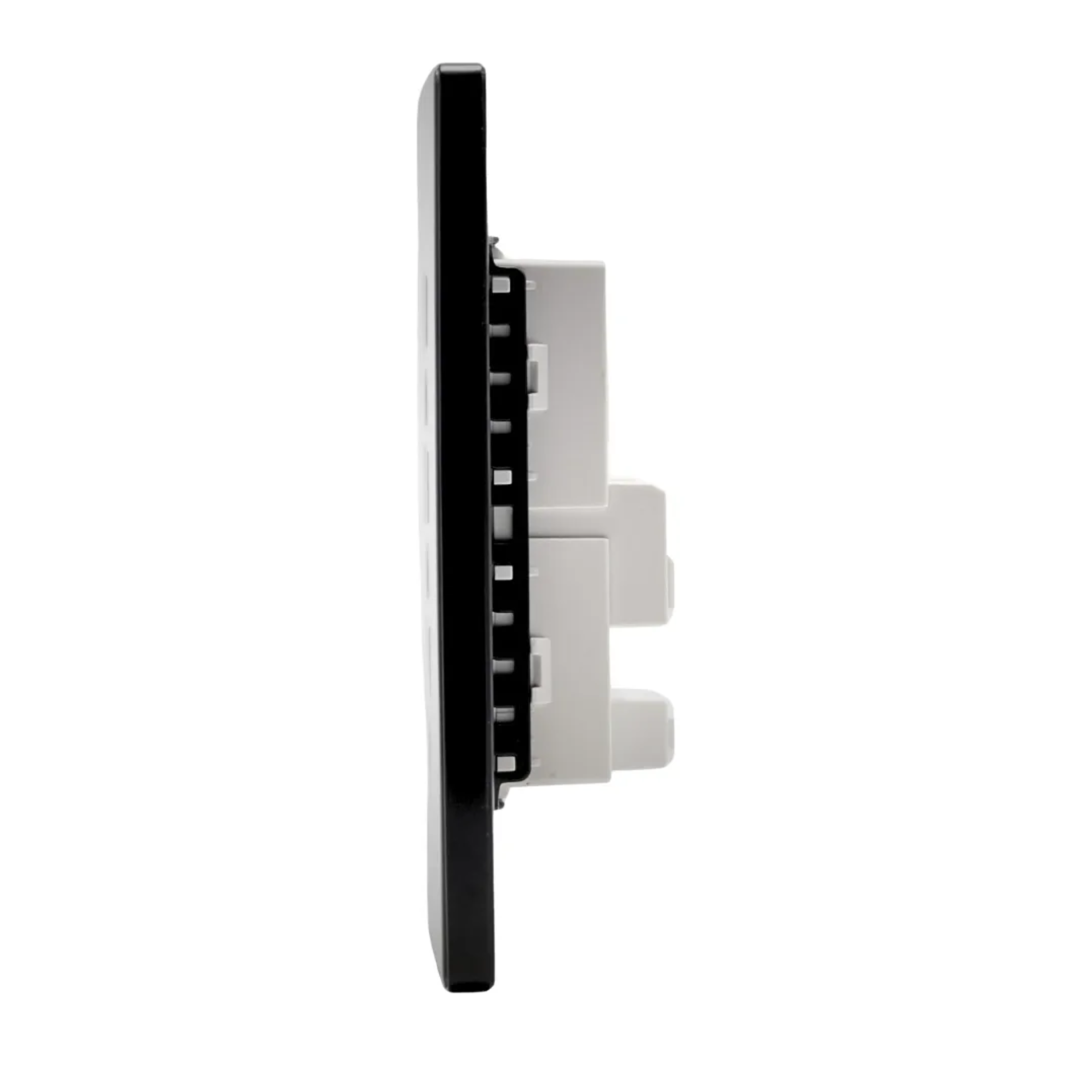 VALO | Placa con tres Contactos Slim Cristal Negro