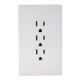 VALO | Placa con tres Contactos Slim Cristal Blanco