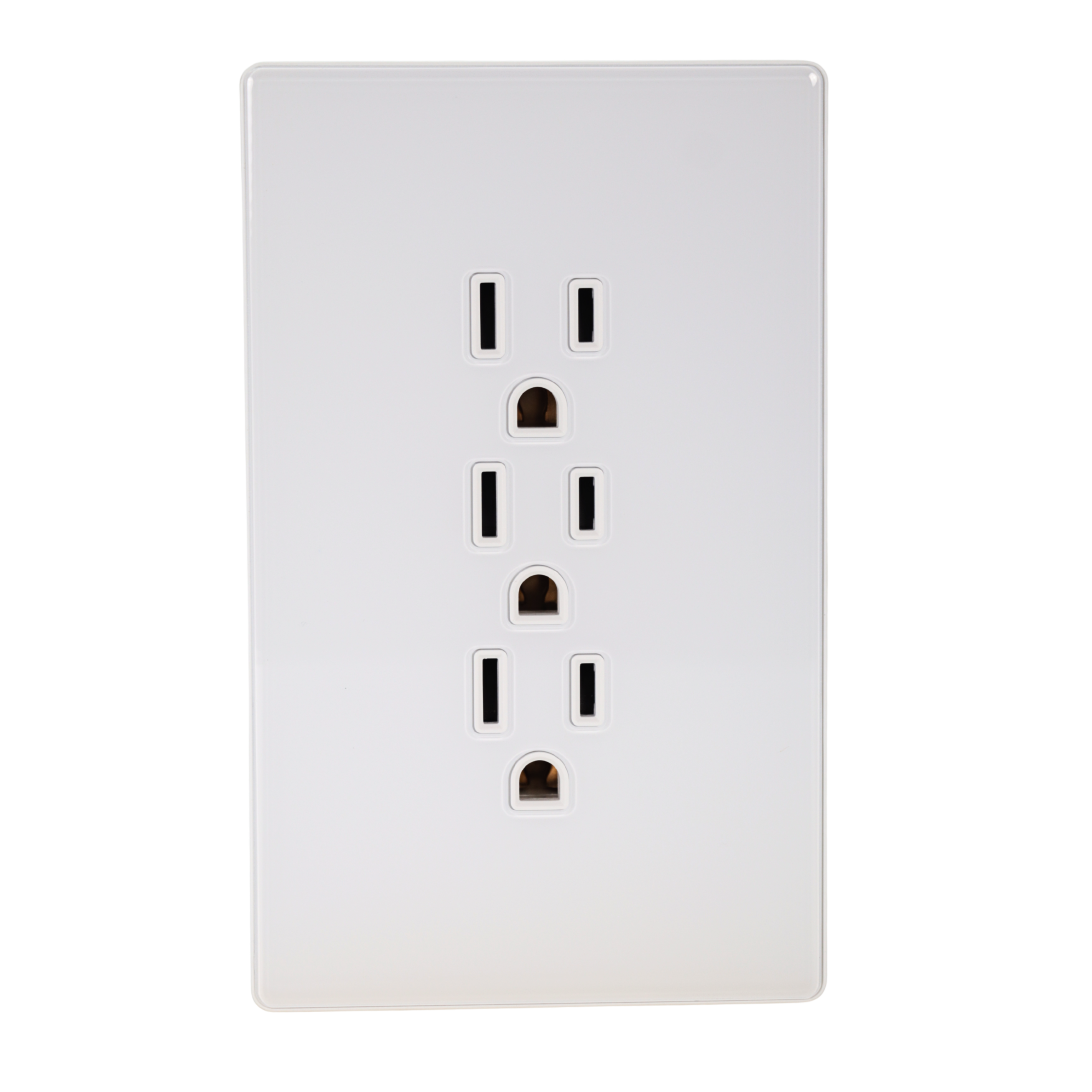VALO | Placa con tres Contactos Slim Cristal Blanco