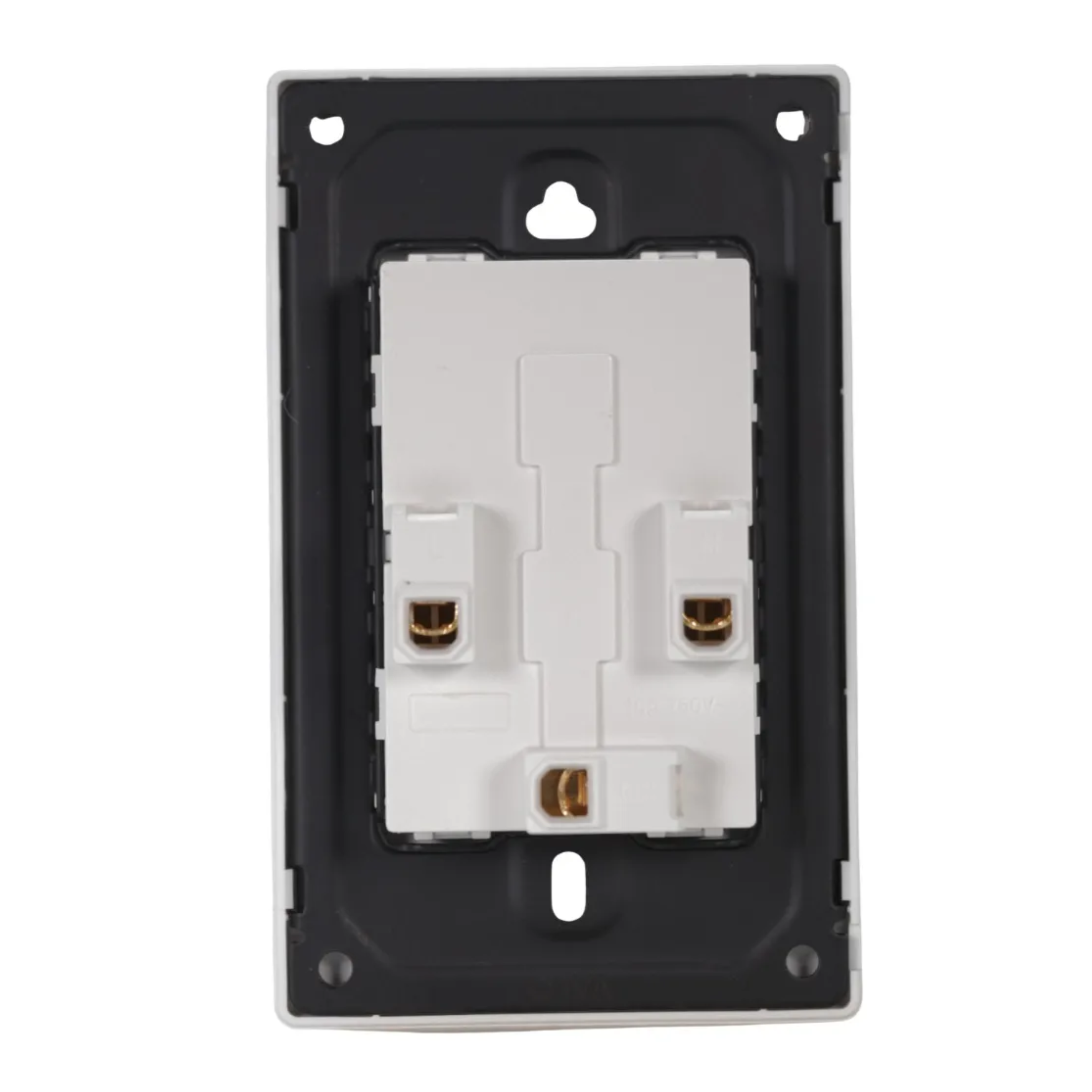 VALO | Placa con tres Contactos Slim Cristal Blanco