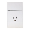 VALO | Placa Con un Interruptor y un Contacto Slim Cristal Blanco