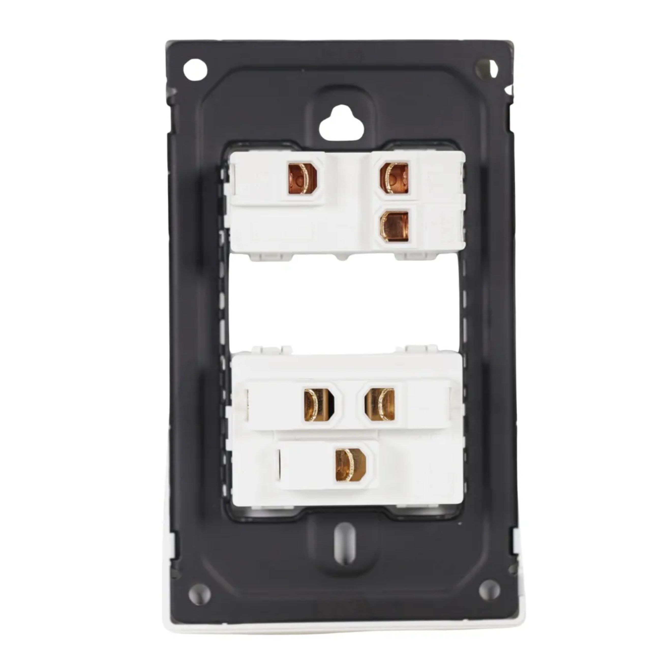 VALO | Placa Con un Interruptor y un Contacto Slim Cristal Blanco