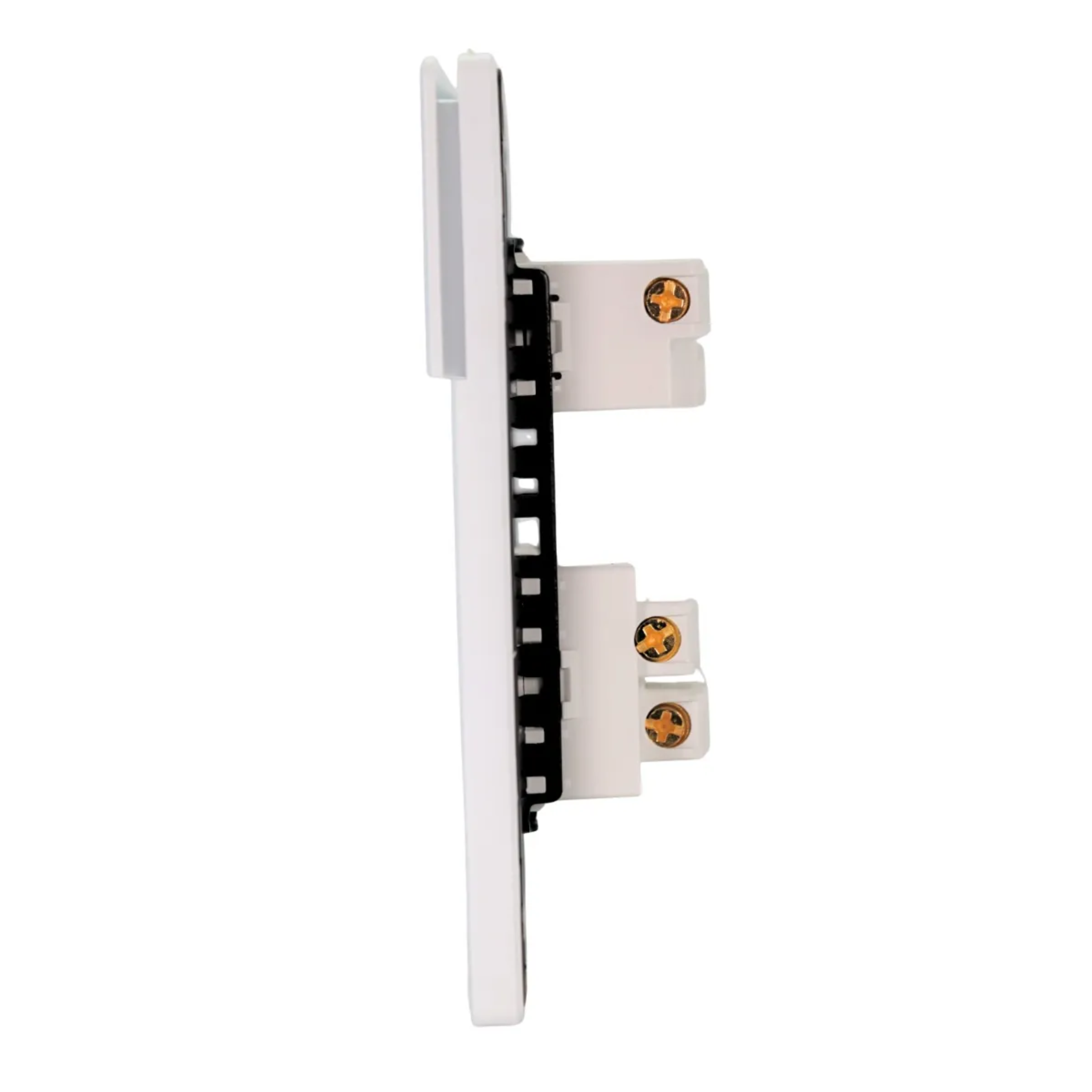 VALO | Placa Con un Interruptor y un Contacto Slim Cristal Blanco