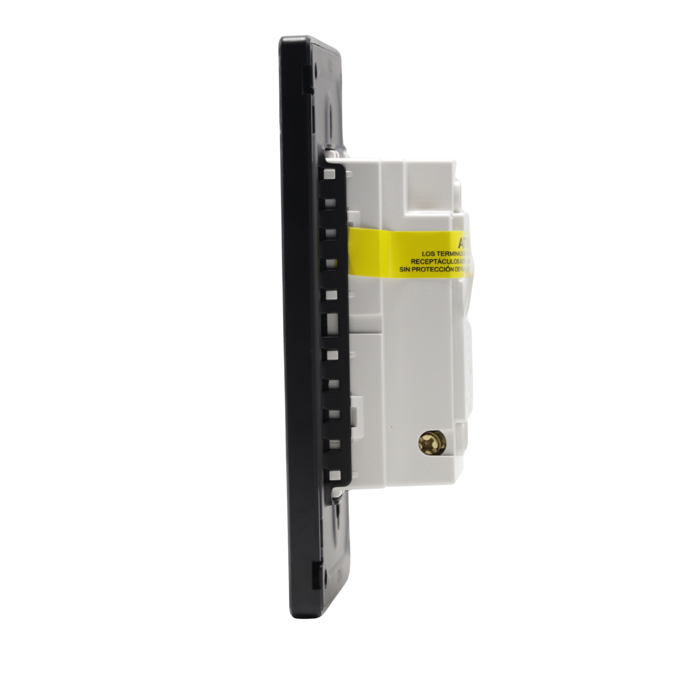 VALO | Placa Con Contacto Por Falla A Tierra Gfci Slim Cristal Negro