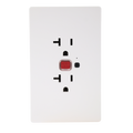 VALO | Placa Con Contacto Por Falla A Tierra Gfci Slim Cristal Blanco