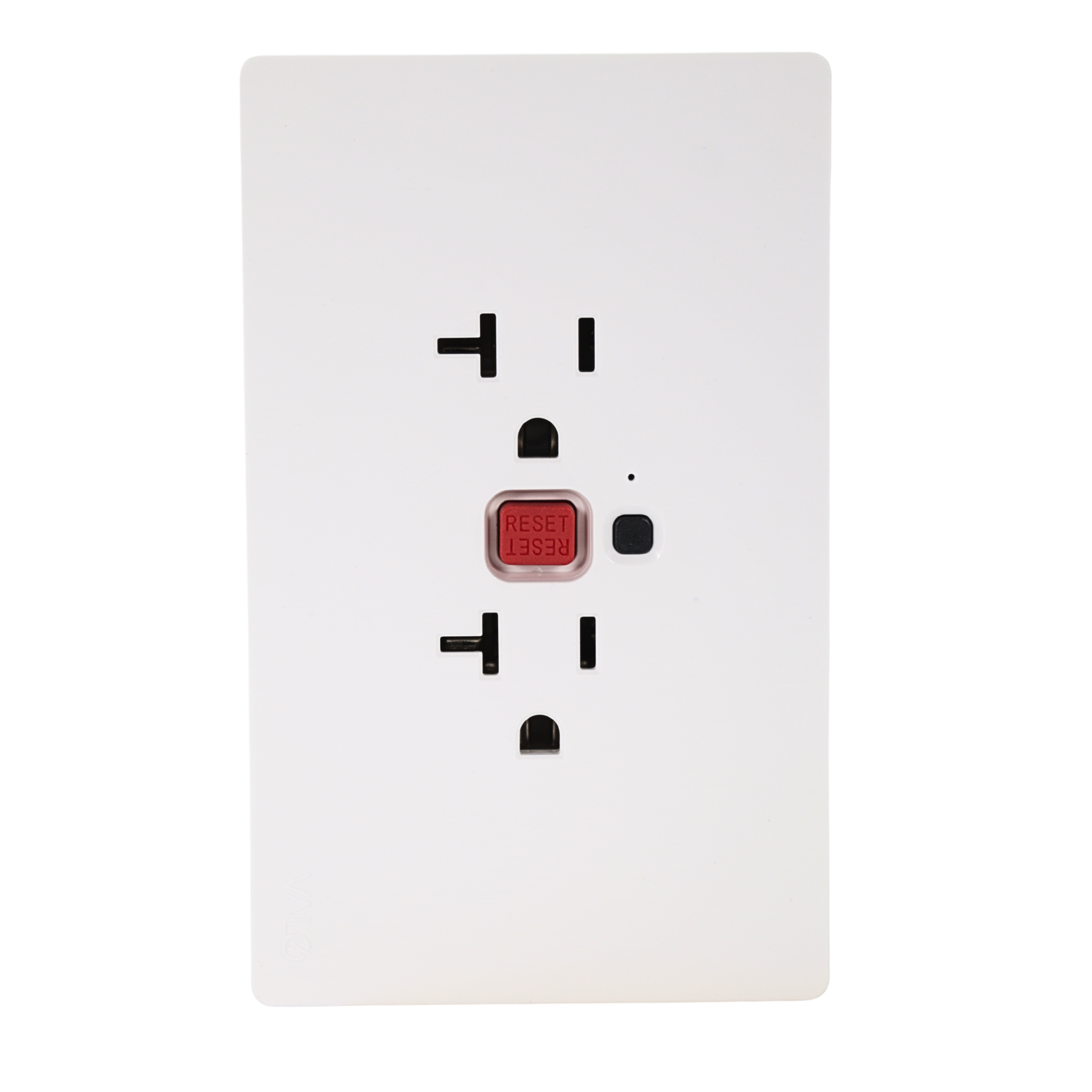 VALO | Placa Con Contacto Por Falla A Tierra Gfci Slim Cristal Blanco