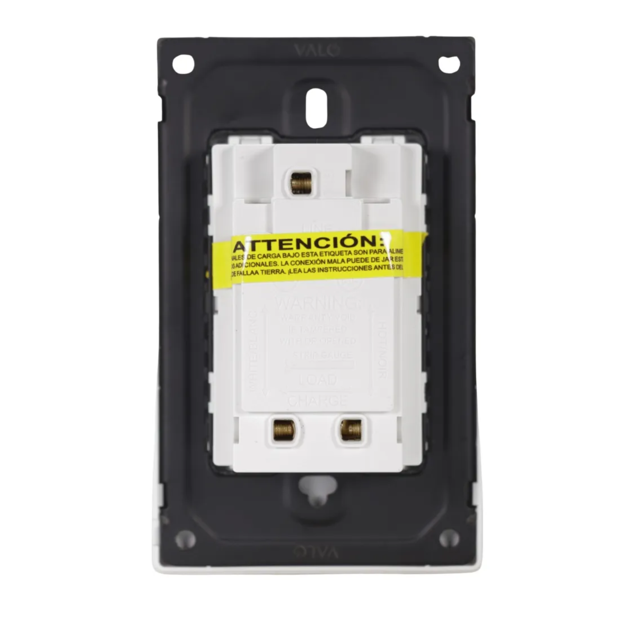 VALO | Placa Con Contacto Por Falla A Tierra Gfci Slim Cristal Blanco