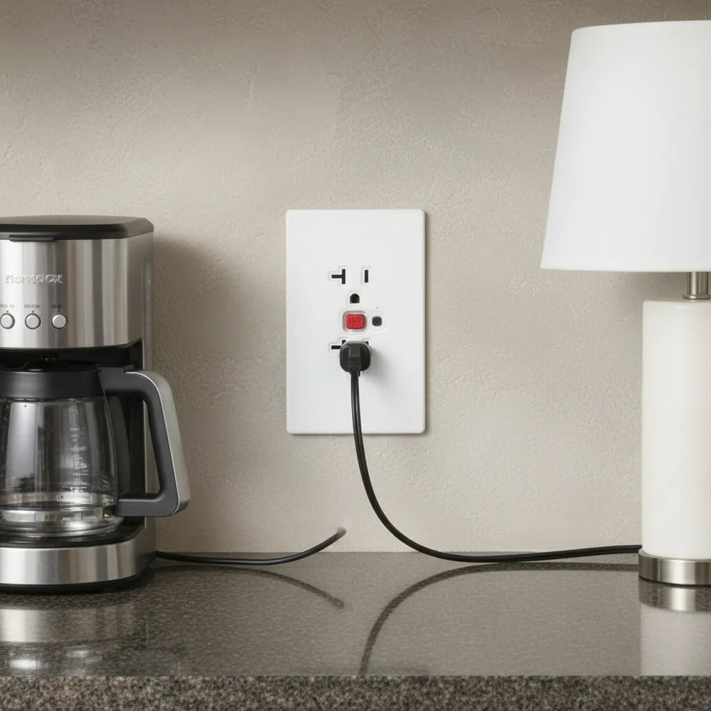 VALO | Placa Con Contacto Por Falla A Tierra Gfci Slim Cristal Blanco