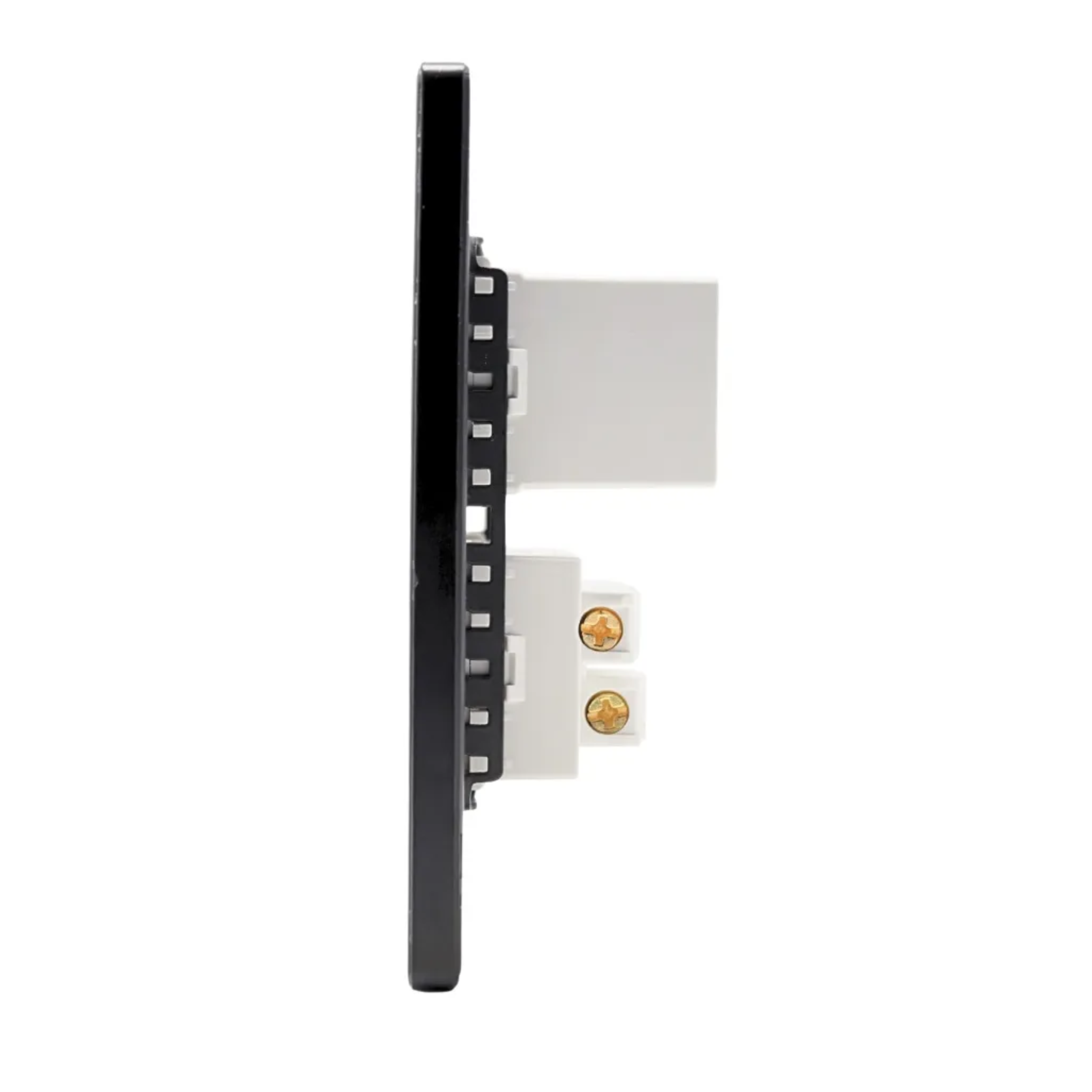 VALO | Placa con Contacto USB y USB-C Carga Rápida Slim Cristal Negro