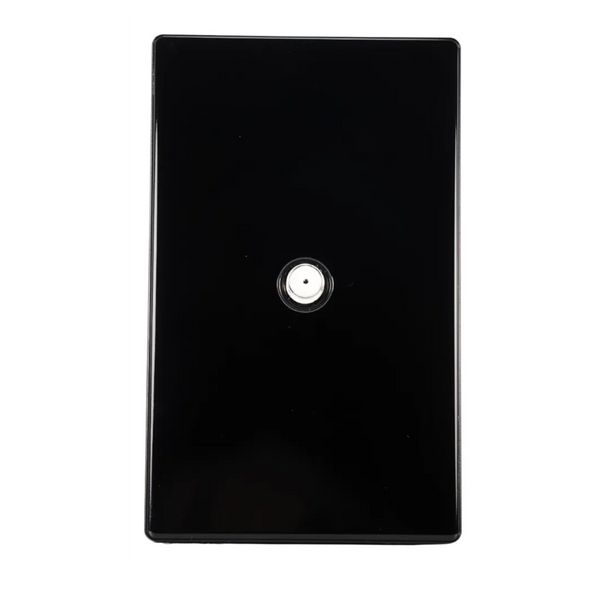 VALO | Placa con Toma De Televisión Slim Cristal Negro