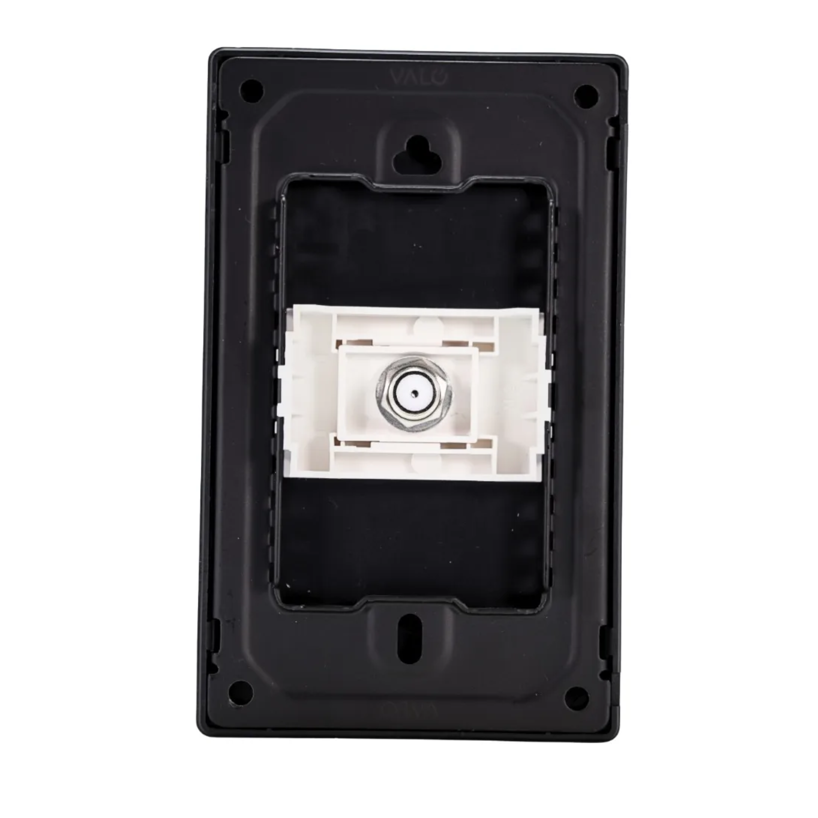 VALO | Placa con Toma De Televisión Slim Cristal Negro