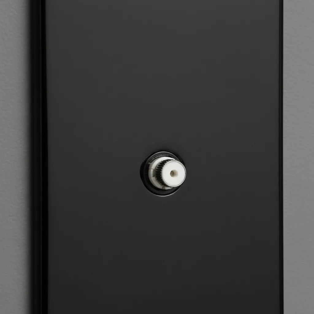 VALO | Placa con Toma De Televisión Slim Cristal Negro