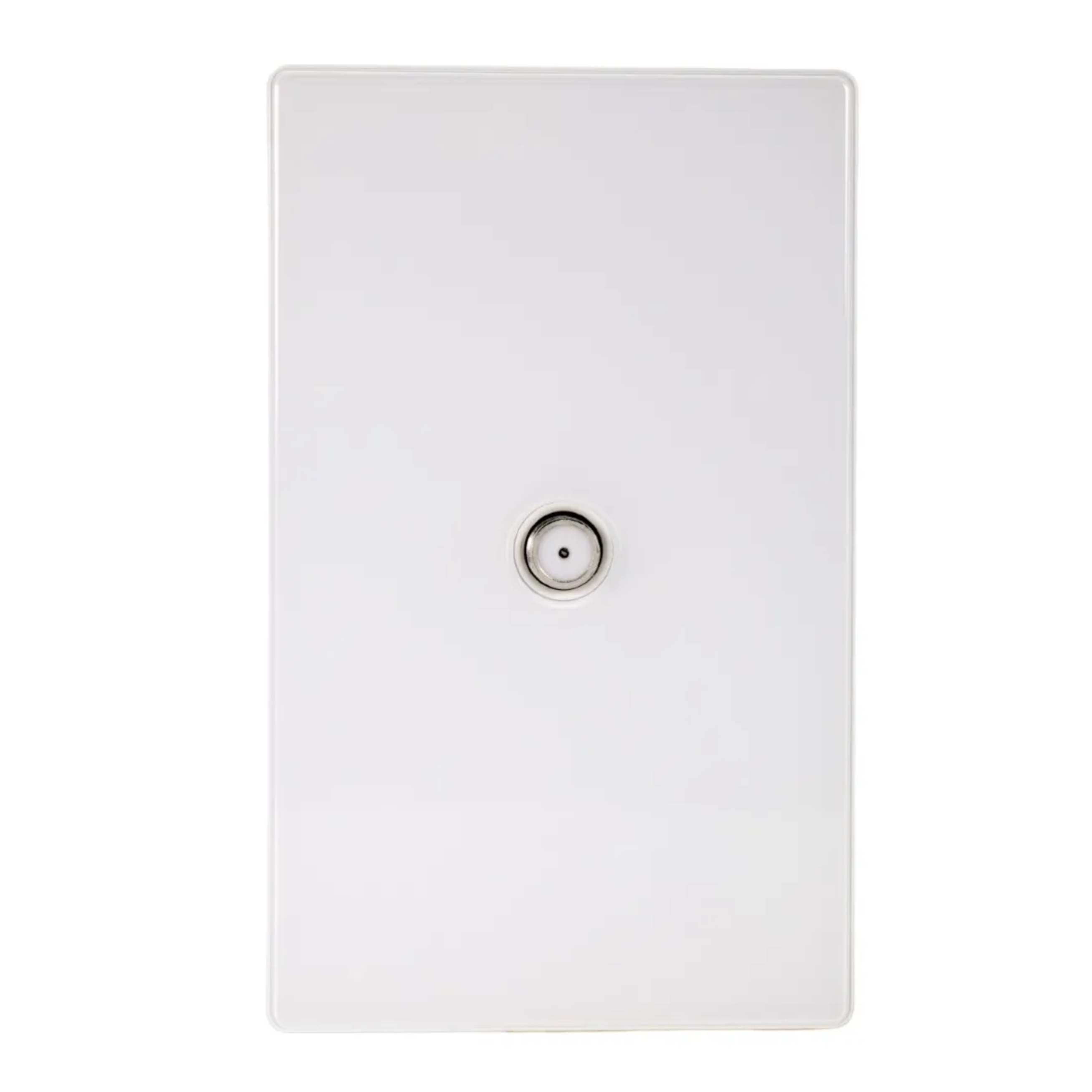 VALO | Placa con Toma De Televisión Slim Cristal Blanco