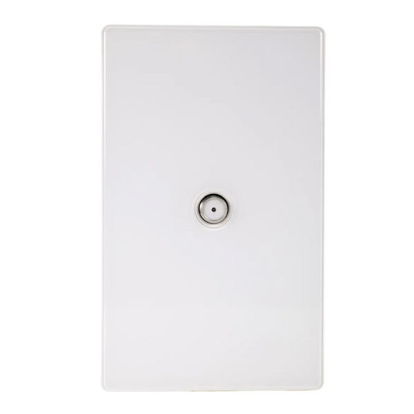 VALO | Placa con Toma De Televisión Slim Cristal Blanco
