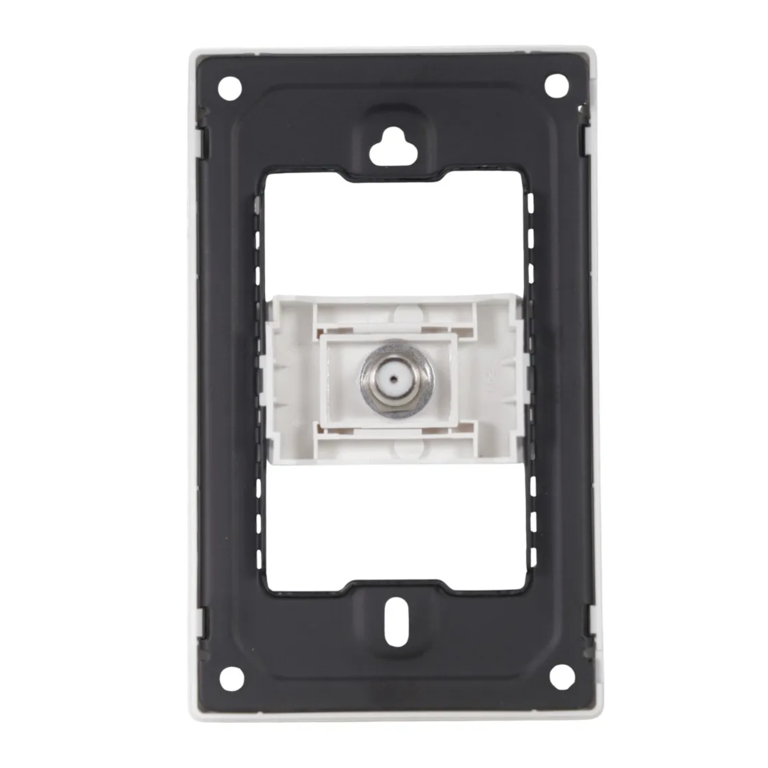 VALO | Placa con Toma De Televisión Slim Cristal Blanco