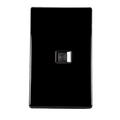 VALO | Placa con Toma De Teléfono Slim Cristal Negro