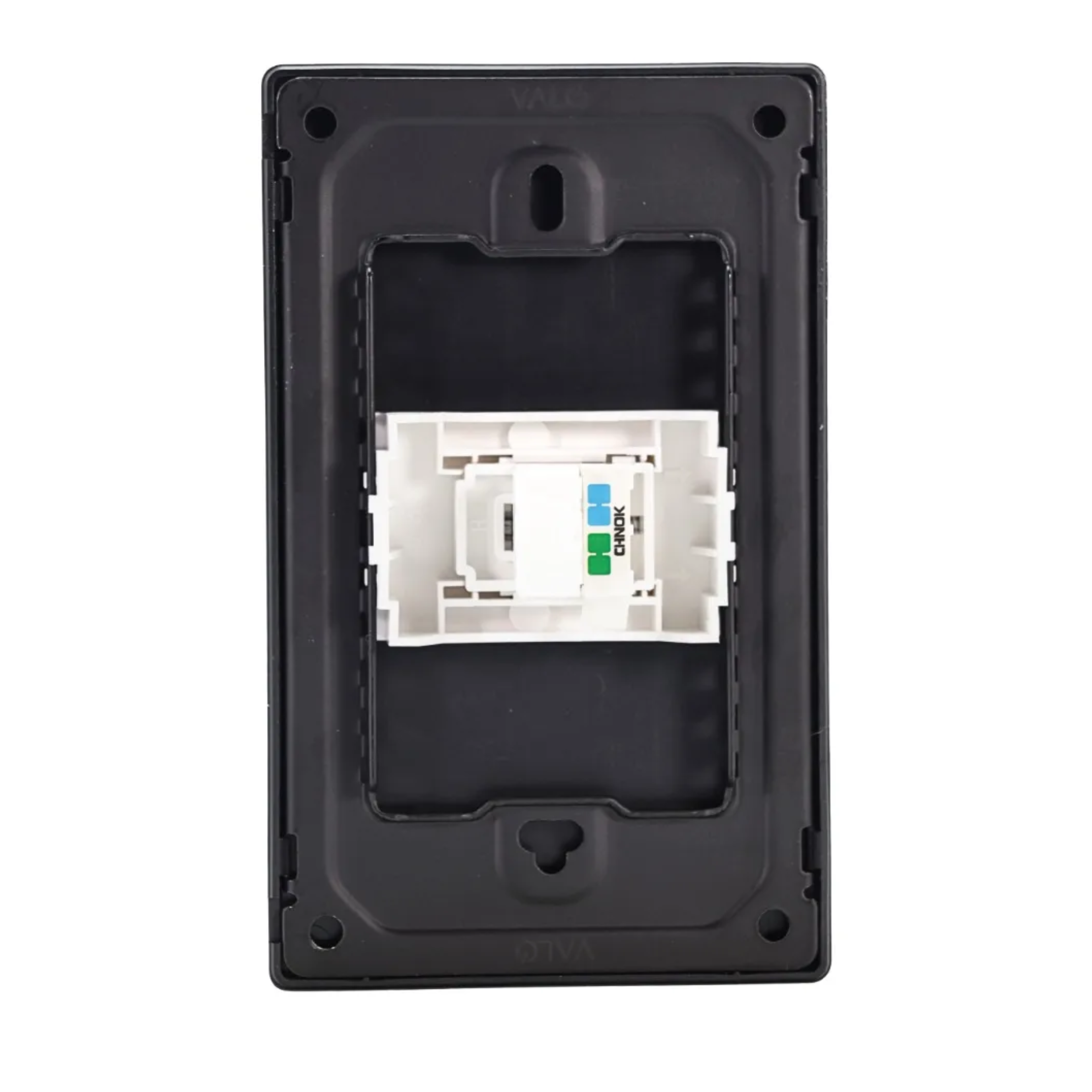 VALO | Placa con Toma De Teléfono Slim Cristal Negro