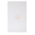 VALO | Placa con Toma De Teléfono Slim Cristal Blanco