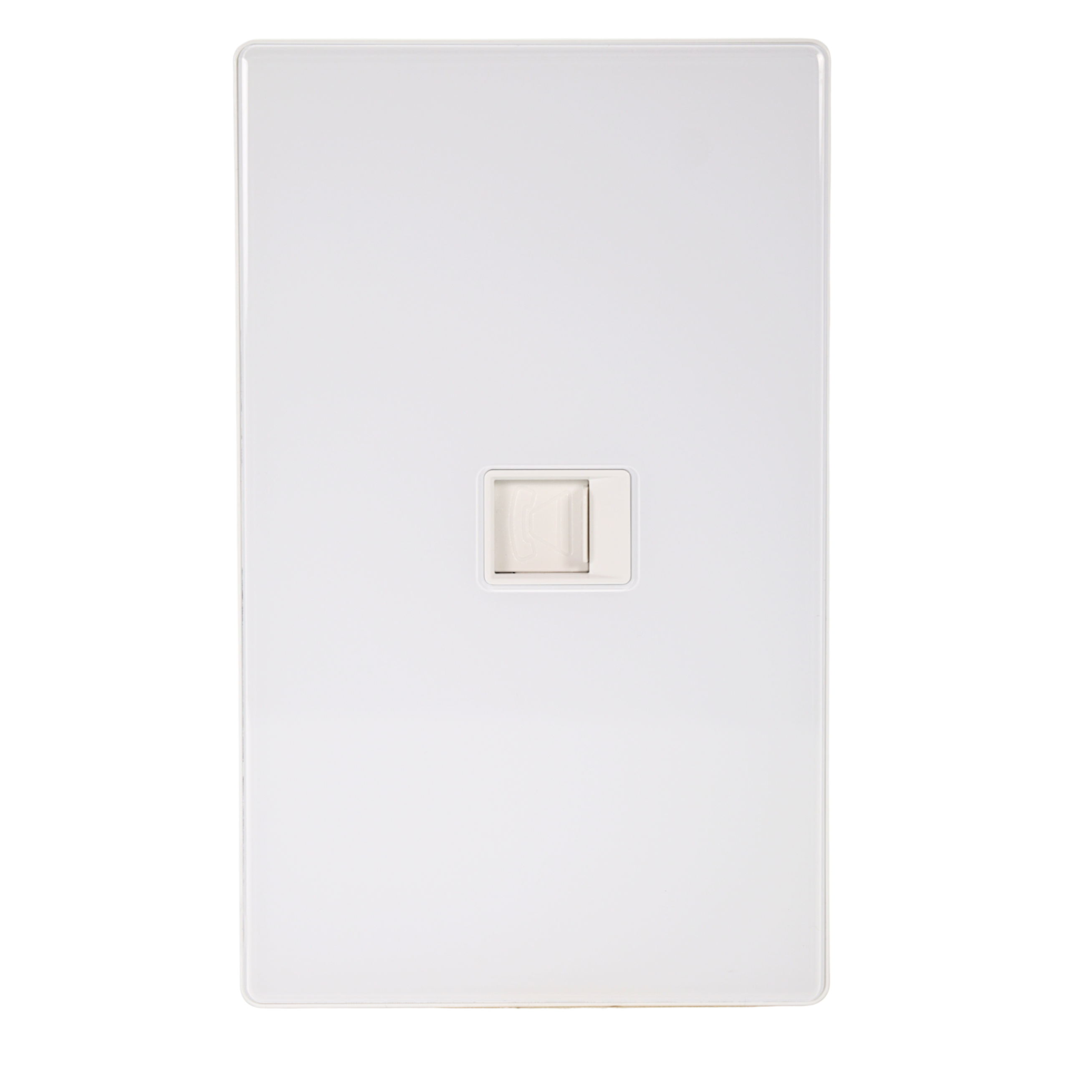 VALO | Placa con Toma De Teléfono Slim Cristal Blanco