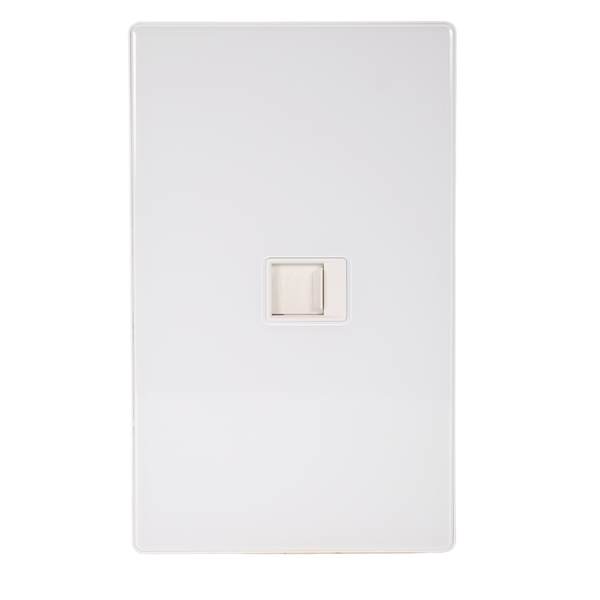 VALO | Placa con Toma De Teléfono Slim Cristal Blanco